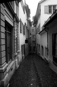 瑞士建筑黑与白途径建筑学摄影街道背景图片