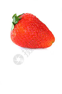 一个草莓早餐食物季节性绿色白色沙漠水果饮食种子小吃背景图片