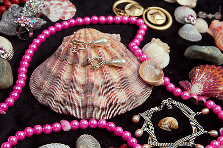 装饰品珠宝橱窗体力劳动礼物样品珍珠项链珠子图片