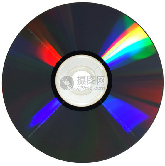 DVD 在白色背景上孤立的 DVD图片