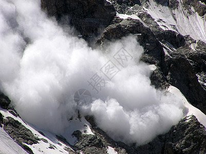 雪崩天气运动远足天空顶峰岩石冒险山脉土地冰川图片