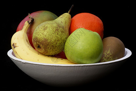 很多水果食物香蕉维生素健康橙子黑色图片