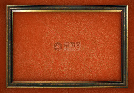 墙壁上木头展览橙子展示棕色剪裁小路框架奢华礼物图片
