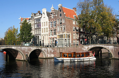 阿姆斯特丹旅游船旅行房屋游船旅游建筑物历史树木特丹图片