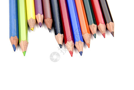 铅笔创造力木头草图教育工具彩虹艺术家线条白色学校图片