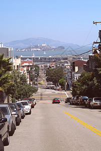 旧金山的街道公园景观城市先锋地标旅行爬坡图片