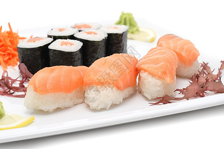 鲑鱼套饮食寿司文化钥匙餐厅烹饪美食红鱼黄瓜海鲜图片