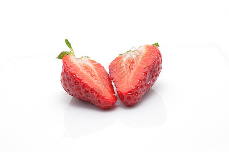 草莓美食家早餐红色养分甜食横截面杂货饮食生活方式绿色背景图片