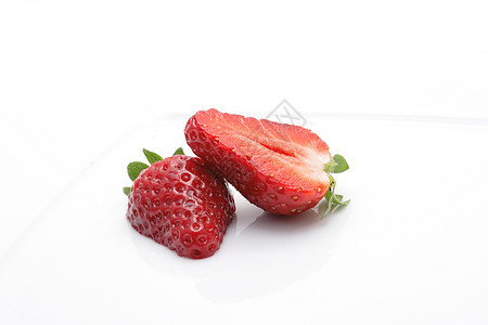 草莓水果健康饮食红色绿色饮食颜色早餐美食家反射养分背景图片