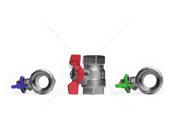 阀门龙头白色管道配件合金坚果红色导管图片