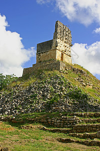 玛雅废墟宗教上帝丛林文明金字塔拉丁建筑学旅行历史历史性图片