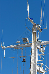 马马斯雷达指南针索具码头收音机港口海军钓鱼绳索船尾图片