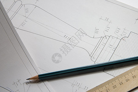 草稿数字工作建筑承包商建筑师工程文书作者测量铅笔图片