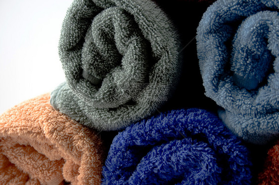 彩色毛巾纺织品浴室洗涤团体桑拿打扫棉布图片