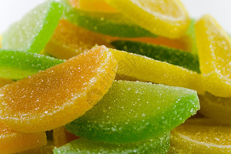 彩色果糖柠檬绿色黄色食物孩子茶点童年甜点小吃糖果图片