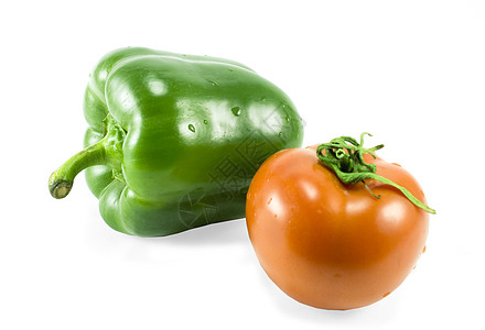 胡椒和番茄美食阴影季节性绿色植物蔬菜食物文化红色图片