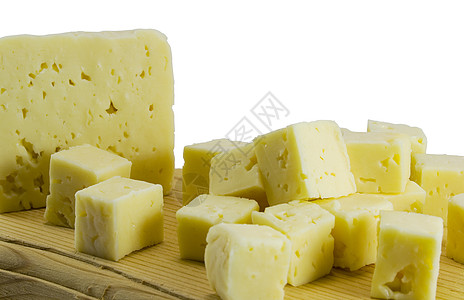 奶酪立方体产品干酪美食磨碎熟食木板奶制品羊乳午餐白色图片