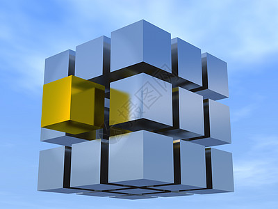 立方体思维沉思天空优胜者卓越玩具算法困境成员正方形图片