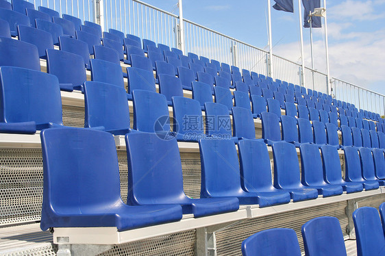 蓝带竞技场塑料运动访客剧院椅子体育场观众音乐会蓝色图片