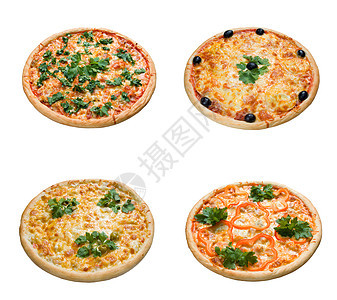 披萨和意大利菜圆圈小吃洋葱用餐食物面团餐厅美食营养火腿图片