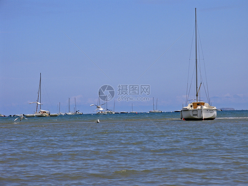 帆船 布列塔尼海岸水手海洋海滩图片