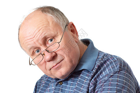 戴眼镜的秃头老人老化男人白色男性养老金祖父母父亲退休眼镜祖父图片