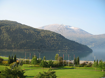 自然山脉峡湾图片