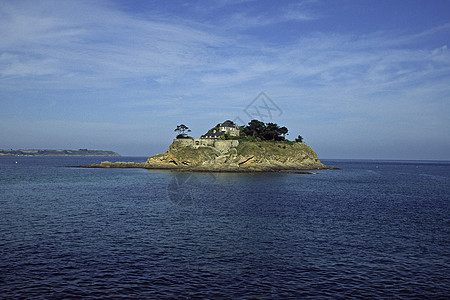 安斯德盖斯克林岛 布列塔尼岛海洋城堡地貌风景小岛图片