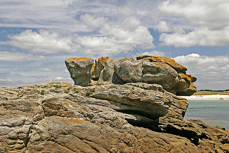 法国北部布列塔尼 特里维尼翁角管理海洋地景形式地貌风景海岸邪能者石头图片
