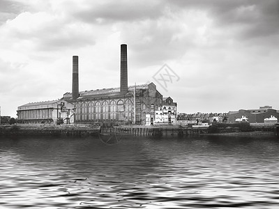 泰晤士河城市运输建筑物房屋黑与白图片
