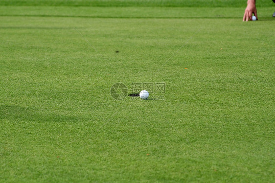 Golf 玩家推杆手指娱乐商业竞赛高尔夫球白色杯子课程运动图片