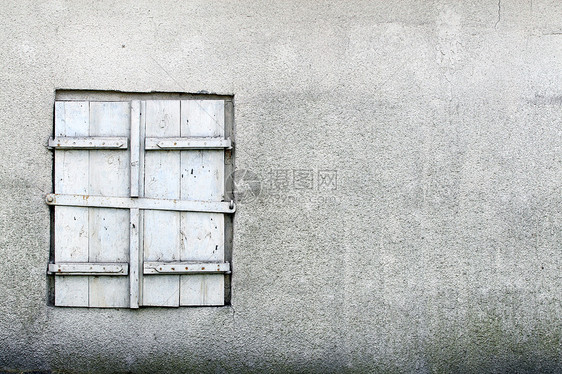 旧木窗窗户灰色白色房子木头图片