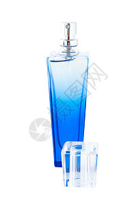 深蓝色的香水瓶子里的香水金属香水厂香味白色烧瓶玻璃灰色图片