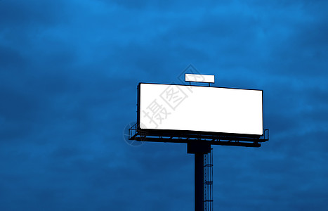 户外广告牌城市商业插图宣传海报街道横幅账单空白天空图片