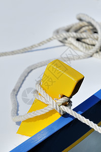 摩多船游艇航海蓝色黄色港口血管索具码头图片
