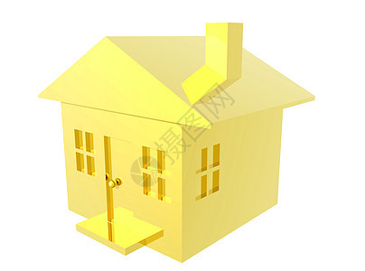 黄金宫财产住宅房子小屋金属建筑居所插图背景图片