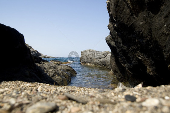 地中海沿岸的珊瑚礁问题支撑洪水利润喘息石头废墟假期岩石陷阱图片