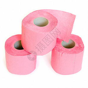 粉粉色卫生纸滚动吸水性化妆品白色洁净材料家庭纤维素卫生打扫图片