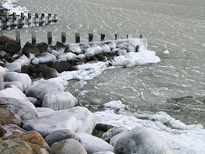 冰霜海水图片