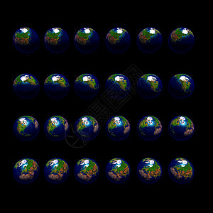 将地球与南极旋转图片