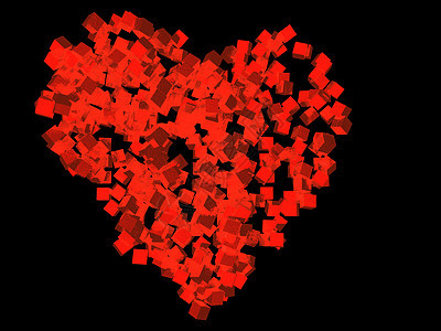 心脏摘要插图想像力邀请函粒子纪念日庆典艺术反射感情周年图片