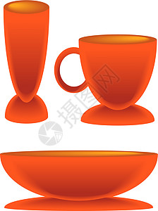橙杯杯杯玻璃图片