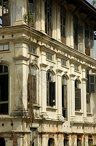 拆除旧楼殖民房子窗户遗产建筑学建筑背景图片
