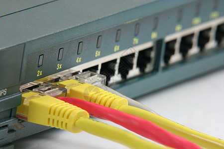 网络技术商业白色高科技红色用户路由器电脑港口工作图片