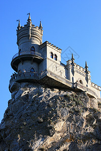 城堡悬崖石头建筑学平台餐厅海岸岩石图片