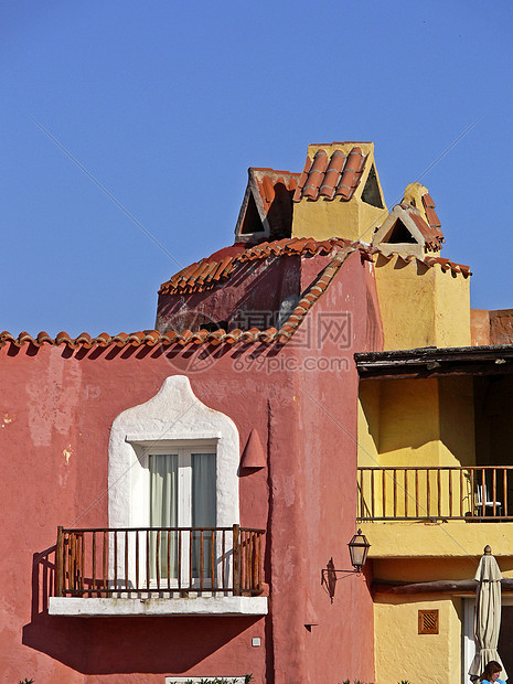 波多塞沃 翡翠海岸 房子的面条墨水 撒丁岛图片