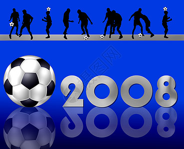 2008年欧洲足球锦标赛蓝色背景图片