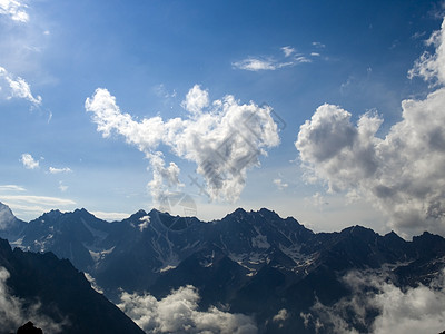 山山脉石头岩石运动蓝色冰川山脉白色顶峰旅行土地图片