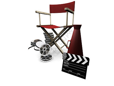 电影项目座位扩音器概念黑色椅子插图木板图片