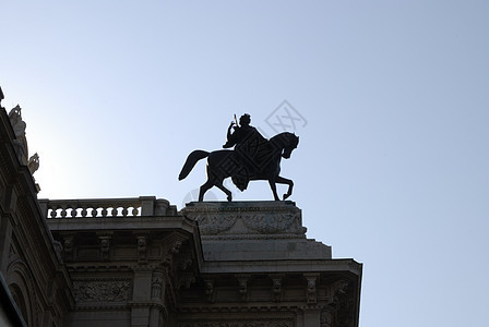 维也纳歌剧院之家骑士马背太阳雕塑阴影建筑歌剧院背景图片